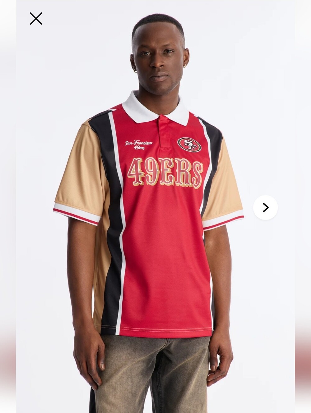 San Francisco 49ers Red Soccer Polo